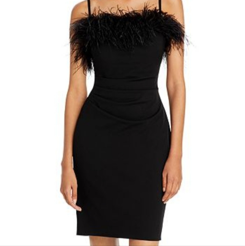 BLOOMINGDALES FEATHER DRESS